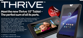 Toshiba Thrive tablet